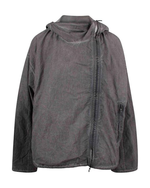DIESEL Gray G-Orilla Hooded Windbreaker