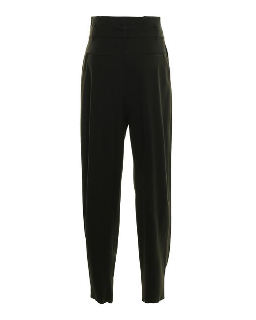 RED Valentino Black Viscose And Wool Blend Gabardine Trousers
