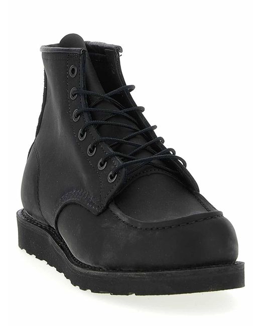Red Wing Black Classic Moc Ankle Boots for men