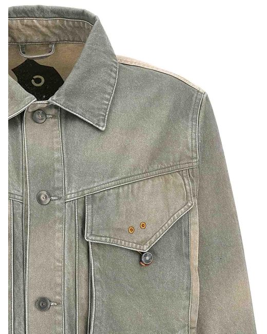 Objects IV Life Gray Traditional Denim Jacket for men
