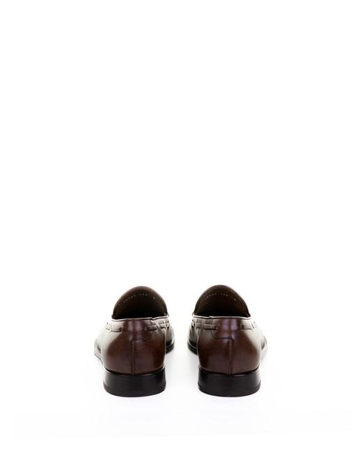Fratelli Rossetti Brown Flli Lipsticks Leather Moccasin With Nappine for men