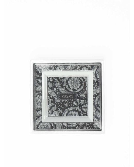 Versace Gray Decorative Serving Plate Baroque