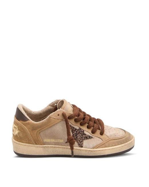 Golden Goose Deluxe Brand Brown Ball Suede Sneakers
