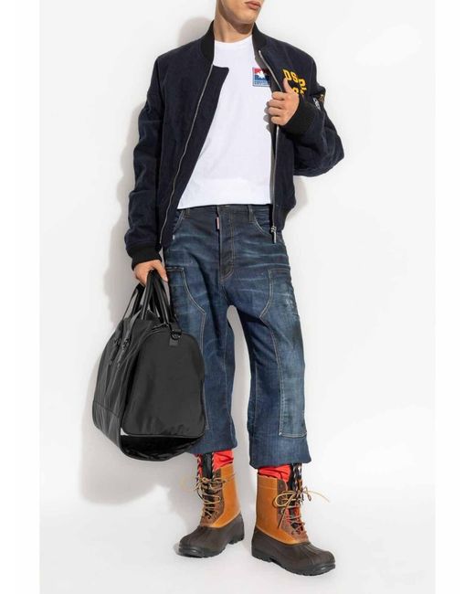 DSquared² Blue Jacket With Logo for men