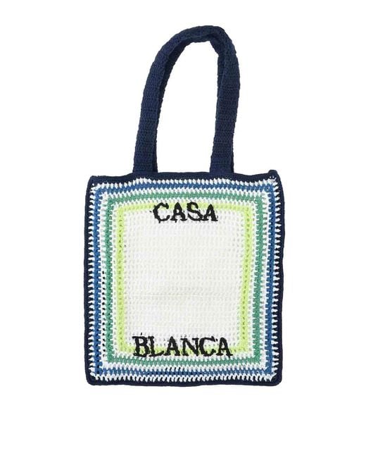 Casablanca Blue Logo Tote Bag for men