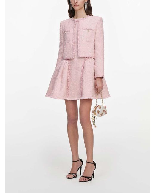 Self-Portrait Pink Boucle Jacket