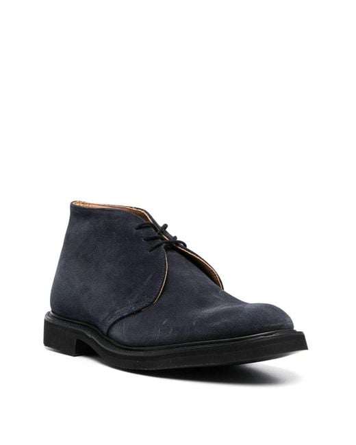 Tricker's Blue Suede Lace-Ups for men