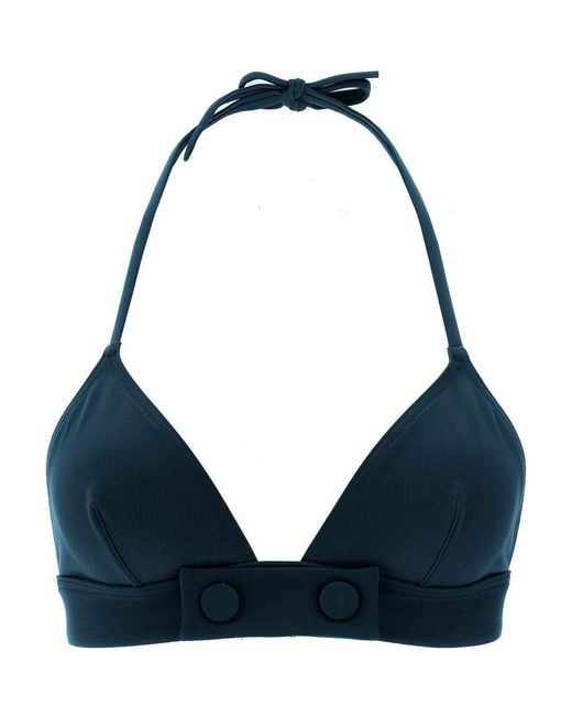 Eres Blue Bord Bikini Top