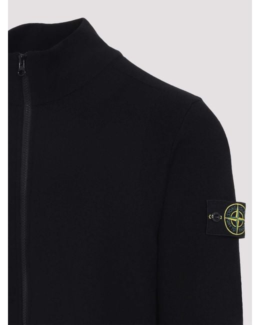Stone Island Blue Virgin Wool Sweater for men