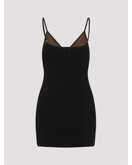 Jacquemus Black La Mini Robe Scala Mini Dress