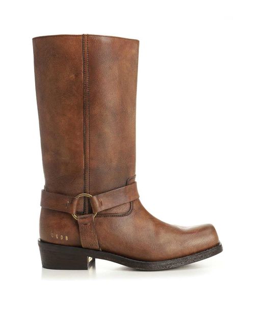 Golden Goose Deluxe Brand Brown High Biker Boots