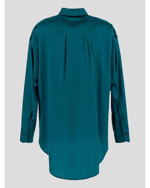 Tom Ford Blue Shirt In Agata With Long Sleeves