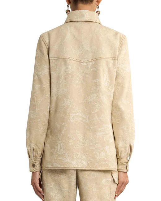 Etro Natural Jacquard Overshirt
