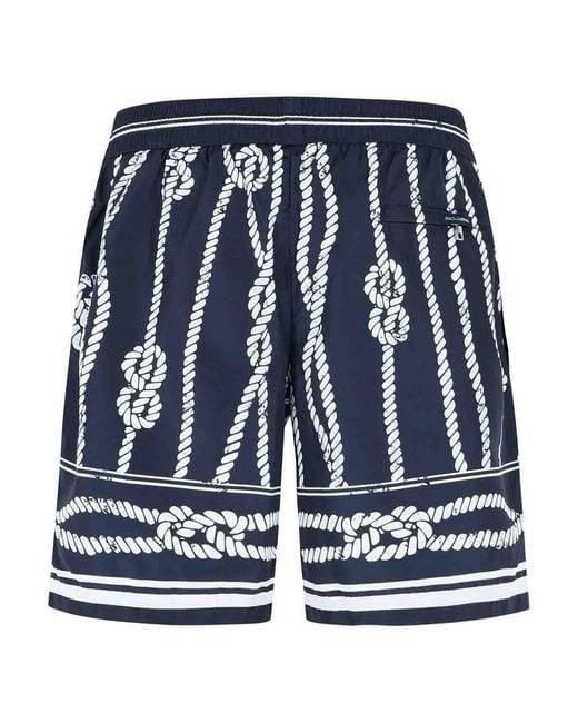 Dolce & Gabbana Blue Corde' Polyester Swimsuit for men