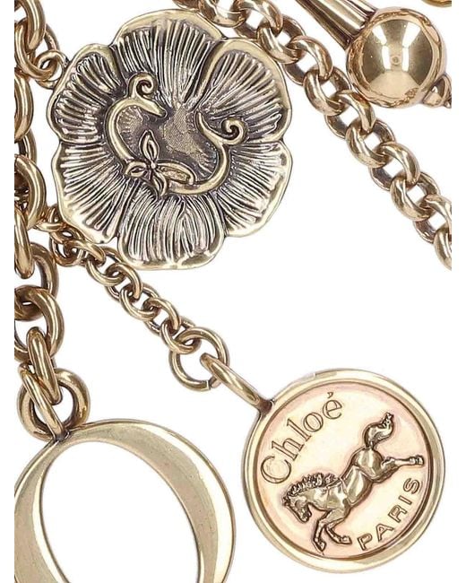 Chloé Metallic Charm Portachiavi