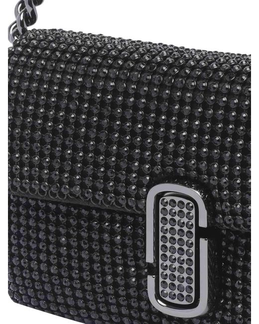 Marc Jacobs Black The Rhinestone J Marc Mini Shoulder Bag