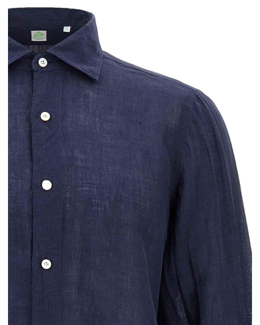 Finamore 1925 Blue Gaeta Shirt for men
