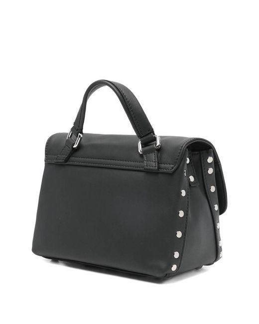 Zanellato Black Postina Saeta Baby Leather Handbag