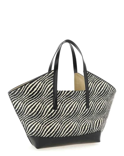Marni Black Waves Shopping Bag