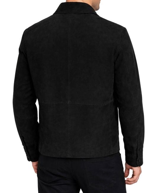Franzese Collection Black Midnight Bonded Suede Jacket for men