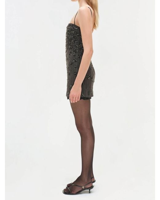 Jonathan Simkhai Black Anden Embellished Mini Dress