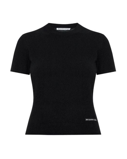 Alexander Wang Black Wool T-Shirt