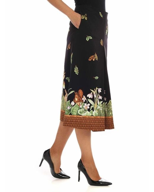 Vivetta Black Forest Printed Skirt
