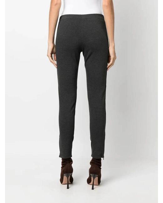 P.A.R.O.S.H. Black Leather Jersey Leggings