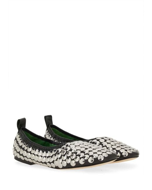 Tory Burch White Slip On Ballet Flats