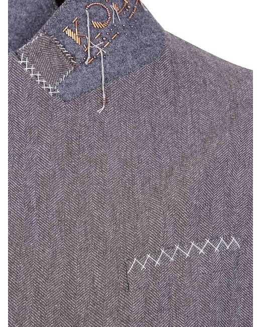 Kolor Gray Jacket 02 Split Double Breast Coat for men