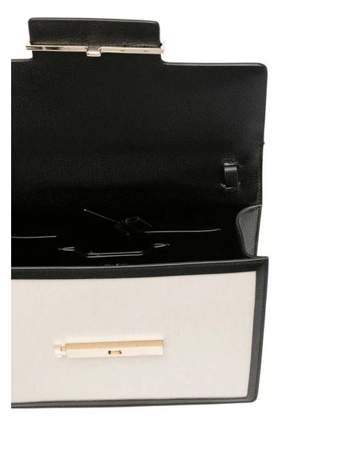 Tom Ford White Canvas Leather Trims Small Top Handle