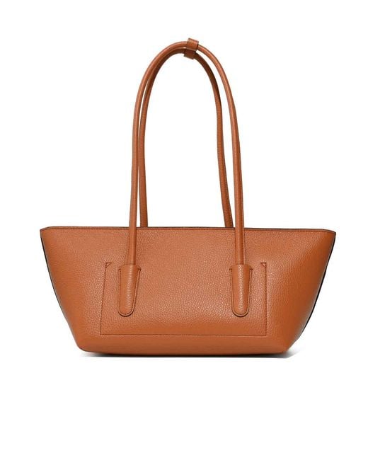 Coccinelle White Double Beat Medium Crab Leather Bag