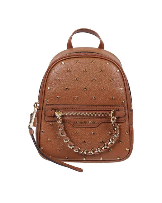 Michael Kors Brown Elliot Leather Backpack