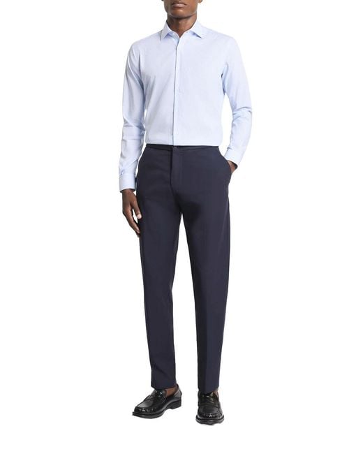 Fay Blue Travel Shirt French Neck for men