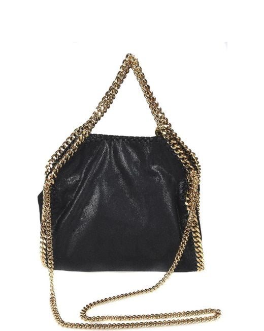 Stella McCartney Black Mini Falabella Faux Leather Tote