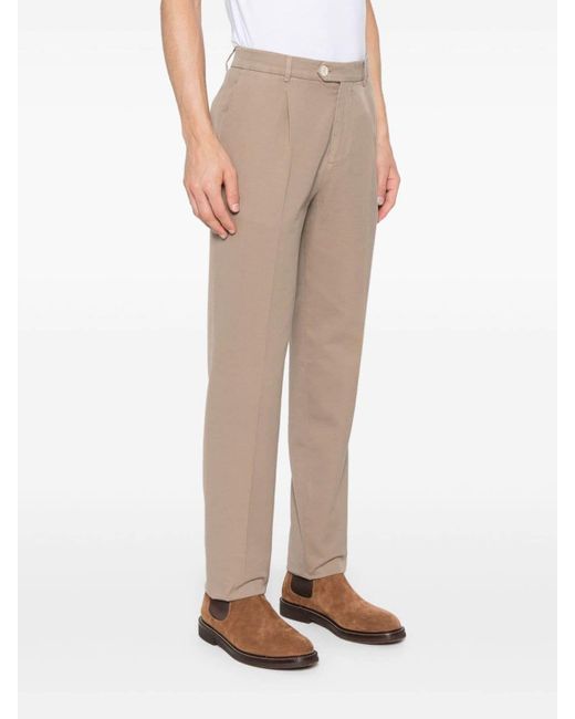 Brunello Cucinelli Natural Cotton Chino Trousers for men