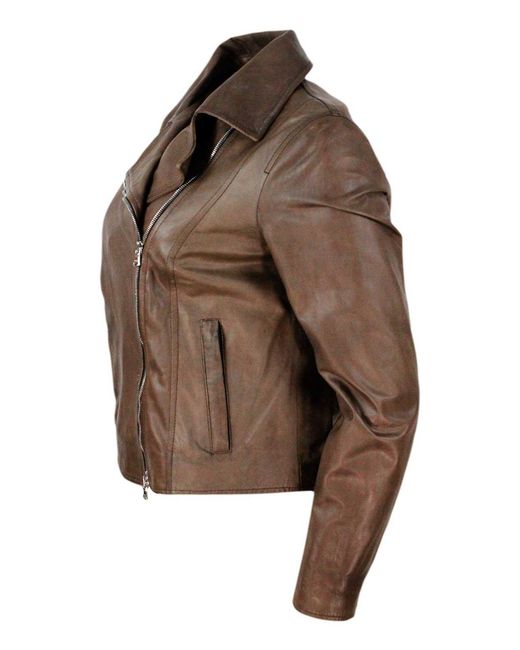 Barba Napoli Brown Leather Jacket