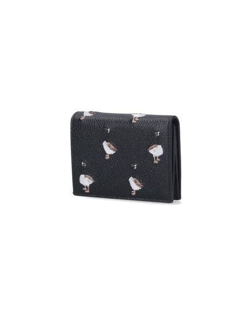 Thom Browne Black Bi-Fold Wallet for men