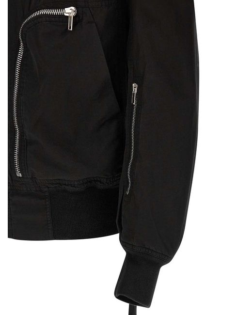 Rick Owens Black Bauhaus Flight Bomber Jacket for men