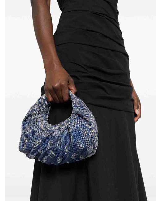 Benedetta Bruzziches Blue Bag With Paisley Print