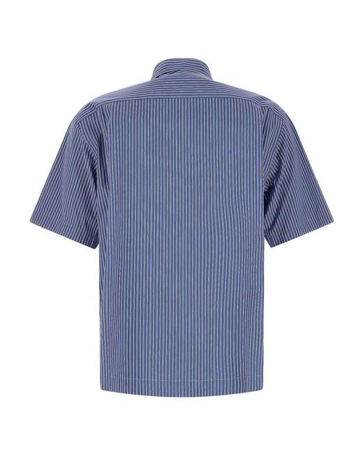 Sacai Blue Striped Shirt for men