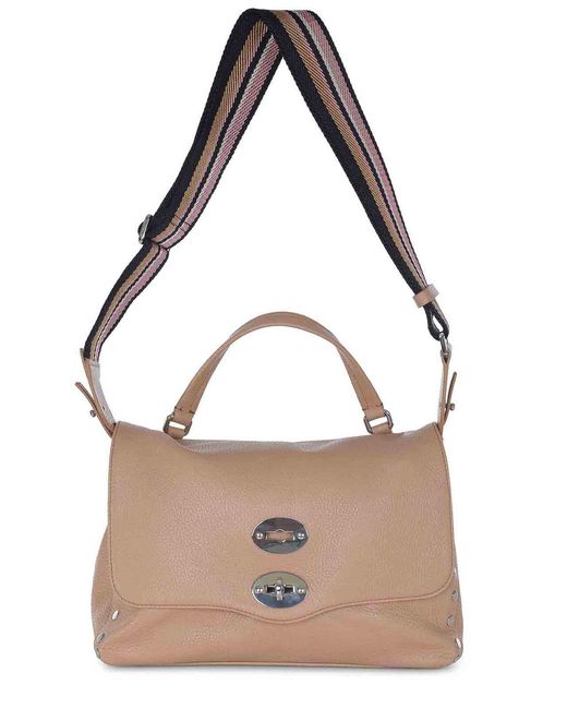 Zanellato Natural Handbag Made Of Hammered Leather