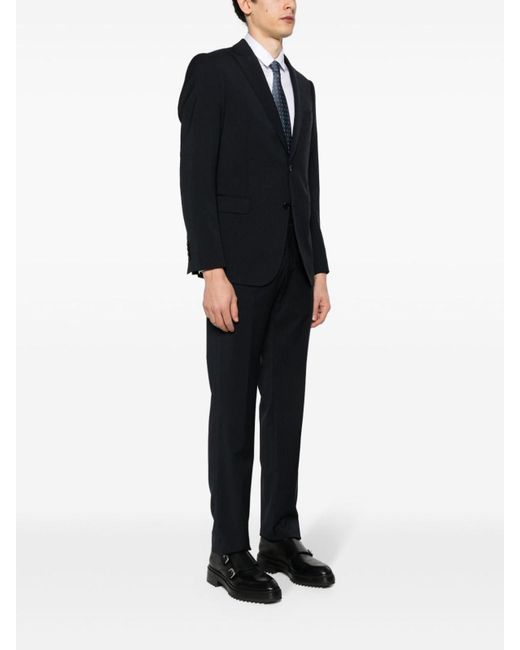 Emporio Armani Blue Wool Single-breasted Suit for men