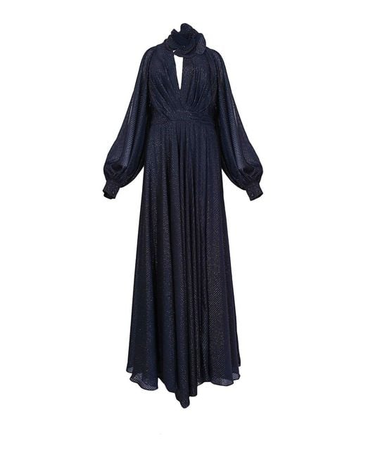 Tarik Ediz Blue Long Dress Vinka 99140