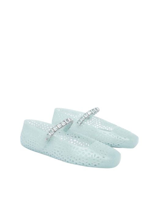 Jimmy Choo Blue The Jelly Flats