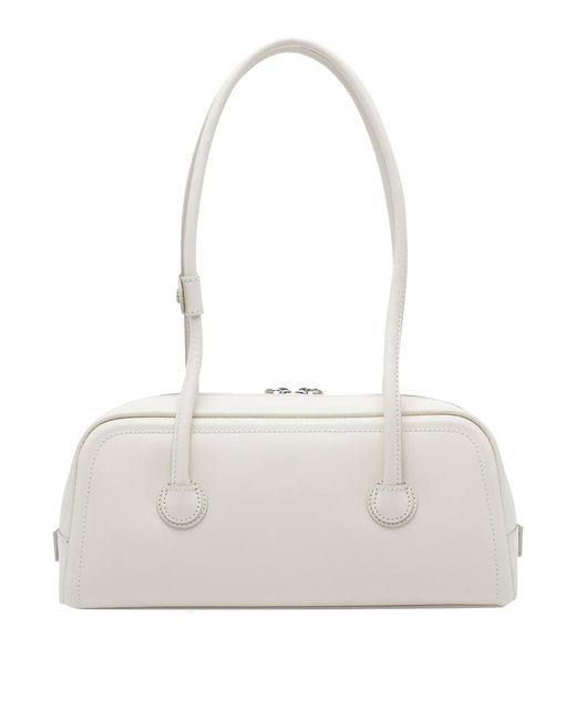 MARGE SHERWOOD White Soft Boston Ew Shoulder Bag