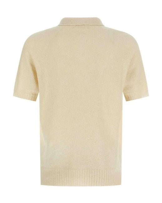 Ma'ry'ya Natural Spongy Effect Polo Shirt for men