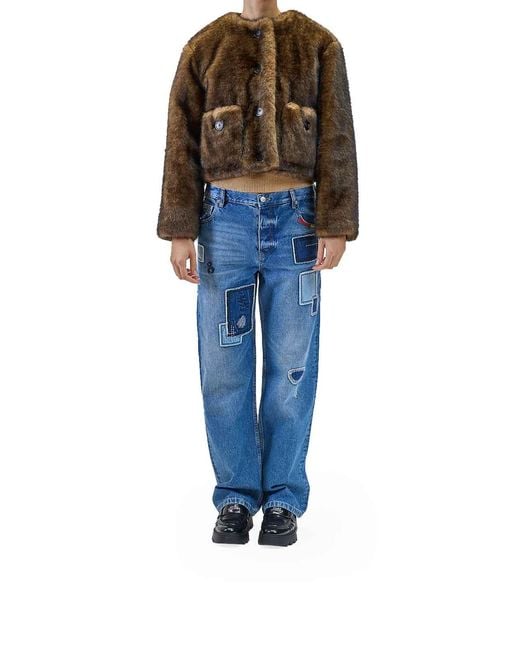 Marc Jacobs Brown Teddy Cropped Jacket