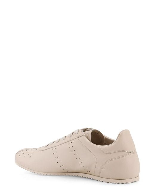 AMI White Low-Top Leather Sneakers for men
