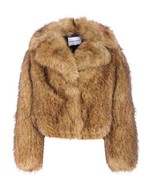 Stand Studio Brown Samara Jacket With Frontal Hook Closure